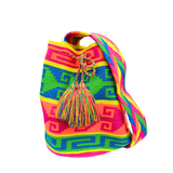 Mochila Wayuú mediana con diseño