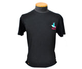 Camiseta OVERSIZED negra,  bordado Colibrí