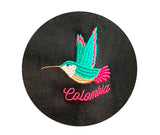 Camiseta OVERSIZED negra,  bordado Colibrí